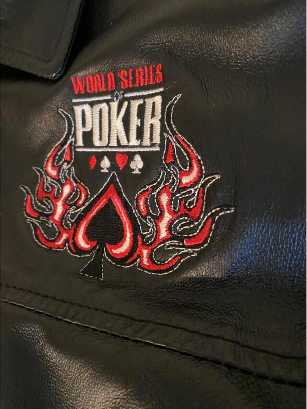 VTG Andrade World Series of Poker Leather Jacket WSOP Large Removable Lining - Picture 10 of 16